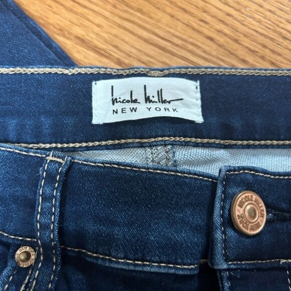 Nicole Miller NWOT Soho Dark Blue Skinny Jeans Size 14 - Picture 6 of 9